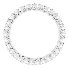 Platinum 9/10 CTW Lab-Grown Diamond  Eternity Band
