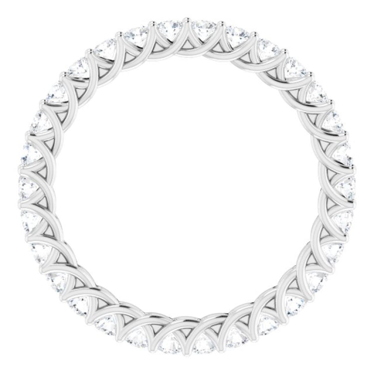 Platinum 9/10 CTW Lab-Grown Diamond  Eternity Band