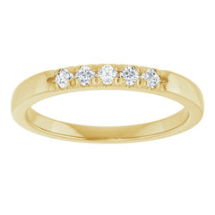 14K Yellow 1/6 CTW Lab-Grown Diamond French-Set Anniversary Band