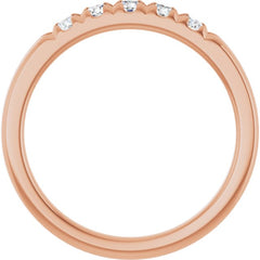 14K Rose 1/3 CTW Lab-Grown Diamond French-Set Anniversary Band