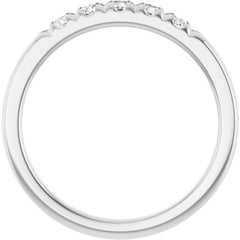 Platinum 1/3 CTW Lab-Grown Diamond French-Set Anniversary Band
