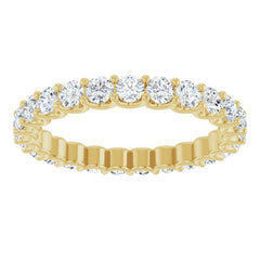 14K Yellow 1 3/8 CTW Natural Diamond Eternity Band Size 6.5