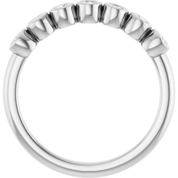 Platinum 2 mm Round 1/5 CTW Natural Diamond Anniversary Band