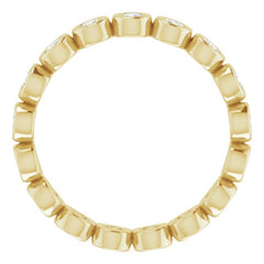 14K Yellow 1/2 CTW Natural Diamond Eternity Band Size 5.5