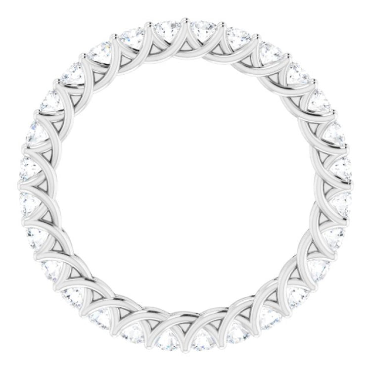 14K White 3/4 CTW Natural Diamond Eternity Band