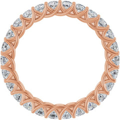 14K Rose 1 3/8 CTW Natural Diamond Eternity Band