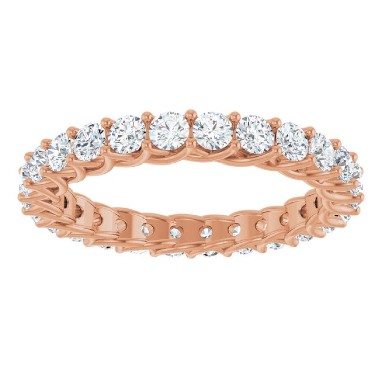 14K Rose 1 1/2 CTW Natural Diamond Eternity Band