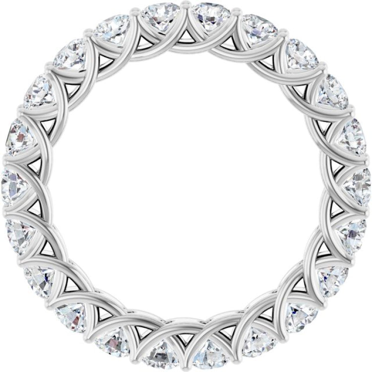 Platinum 2 CTW Natural Diamond Eternity Band