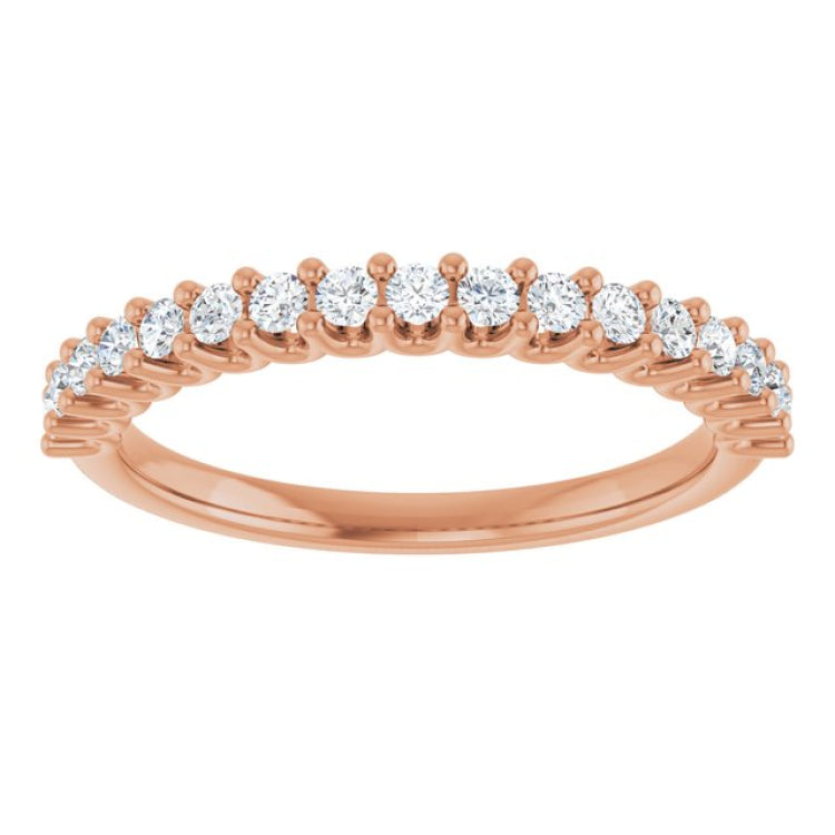 14K Rose 1/3 CTW Natural Diamond Anniversary Band