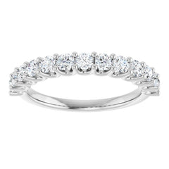 14K White 3/4 CTW Natural Diamond Anniversary Band