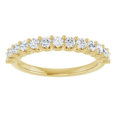 14K Yellow 5/8 CTW Natural Diamond Anniversary Band