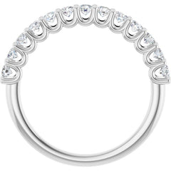 14K White 5/8 CTW Natural Diamond Anniversary Band