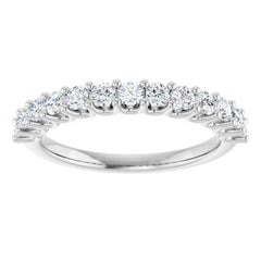 14K White 5/8 CTW Natural Diamond Anniversary Band