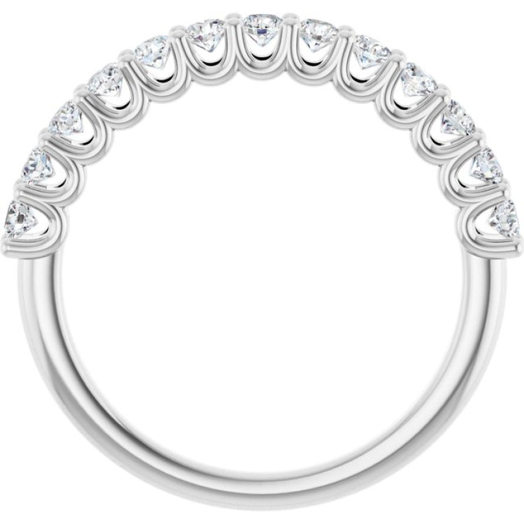 Platinum 5/8 CTW Natural Diamond Anniversary Band