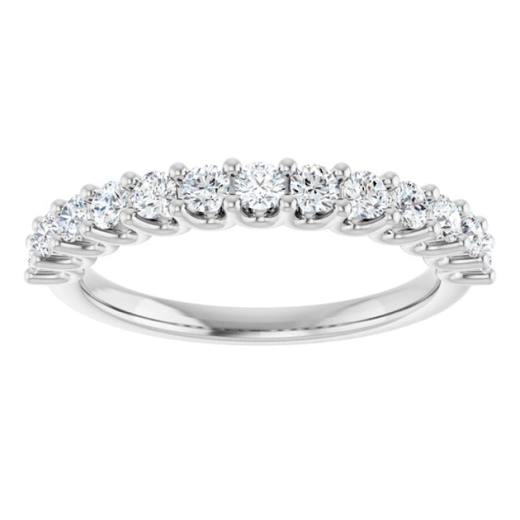 Platinum 5/8 CTW Natural Diamond Anniversary Band