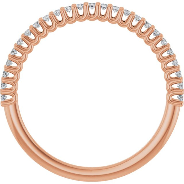 14K Rose 1/5 CTW Natural Diamond Anniversary Band