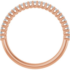 14K Rose 1/5 CTW Natural Diamond Anniversary Band