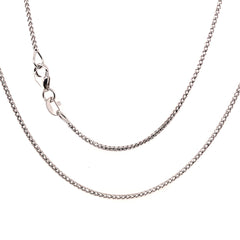 14 Karat White Gold Diamond Cut Franco Chain with Lobster Clasp Measur