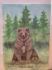 4.5 X 5.75 Watercolor Greeting Card with original Tahoe artwork handma