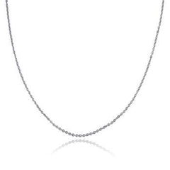 Sterling silver with rhodium plating, 33" chain 1.2 mm
