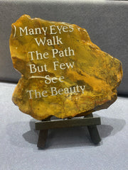 "Many eyes walk the path but few see the beauty"
 Brown Jasper 
Danc