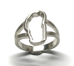 Sterling Silver Medium Lake Tahoe Outline- Size 7
