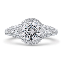 14K White & Rose Gold Diamond Engagement Ring- Special Order Only