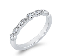 14K White Gold Diamond Wedding Band- Special Order Only