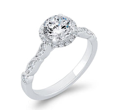 14K White Gold Diamond Engagement Ring- Special Order Only