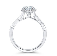 14K White Gold Diamond Engagement Ring- Special Order Only