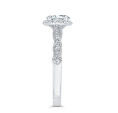 14K White Gold Diamond Engagement Ring- Special Order Only