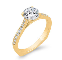 14K Yellow Gold Solitaire Diamond Engagement Ring- Special Order Only