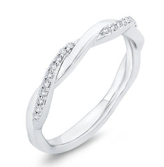 14K White Gold Diamond Wedding Band- Special Order Only