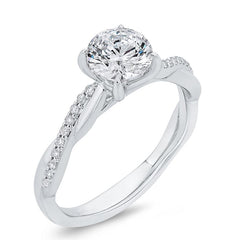 14K White Gold Diamond Engagement Ring- Special Order Only