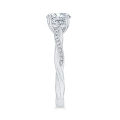 14K White Gold Diamond Engagement Ring- Special Order Only