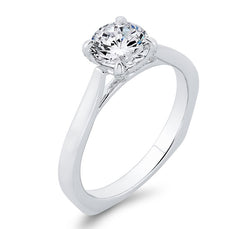 14K White Gold Solitare Diamond Engagement Ring- Special Order Only
