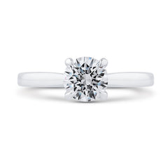 14K White Gold Solitare Diamond Engagement Ring- Special Order Only