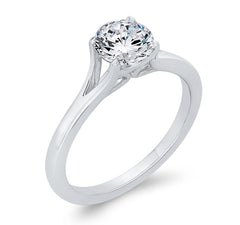 14K White Gold Solitare Diamond Engagement Ring- Special Order Only