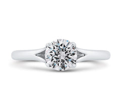 14K White Gold Solitare Diamond Engagement Ring- Special Order Only