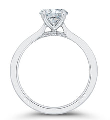 14K White Gold Solitare Diamond Engagement Ring- Special Order Only