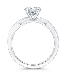 14K White Gold Solitare Diamond Engagement Ring- Special Order Only