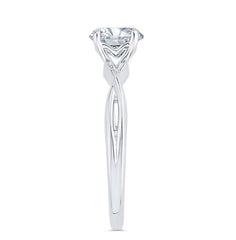 14K White Gold Solitare Diamond Engagement Ring- Special Order Only