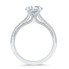 14K White Gold Solitare Diamond Engagement Ring- Special Order Only