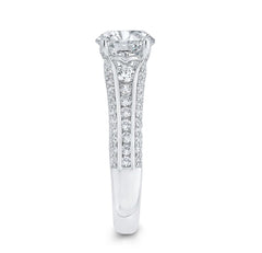 14K White Gold Solitare Diamond Engagement Ring- Special Order Only