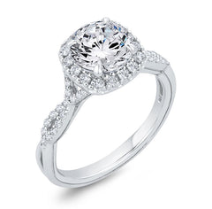 14 Karat White Gold Diamond Engagement Ring- Special Order Only