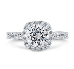 14 Karat White Gold Diamond Engagement Ring- Special Order Only