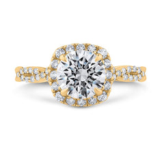 14 Karat Yellow Gold Diamond Engagement Ring- Special Order Only