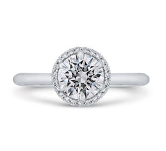 Sterling Silver SAMPLE Ring for our 14 Karat White Gold 1.00 Carat Rou