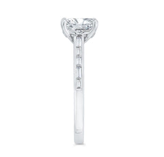 14 Karat White Gold Emerald Cut Diamond Engagement Ring- Special Order Only