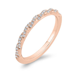 14 Karat Rose Gold Diamond Wedding Band- Special Order Only